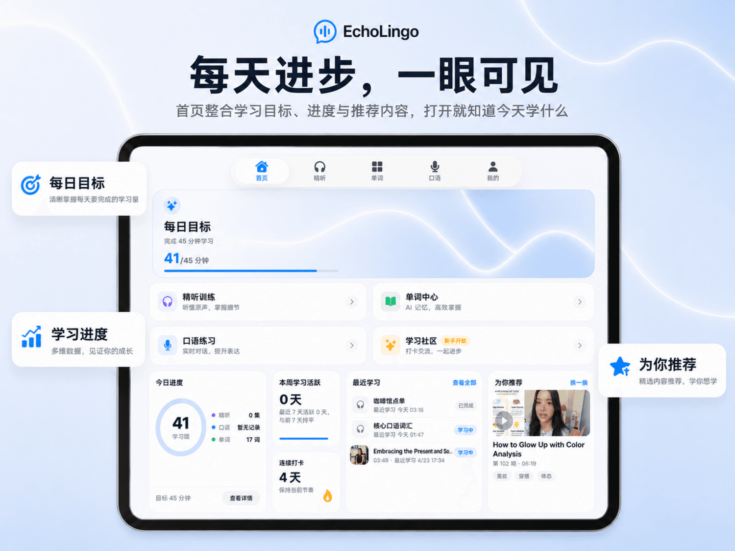 每天进步，一眼可见